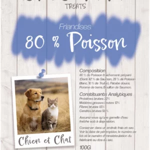 Friandises CROCSMIMI TREATS 80 % poisson – sachet pour chien et chat
