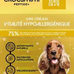 Croquettes Crocsmimi Peptide+ pour chien – vitalité hypoallergénique sans céréales