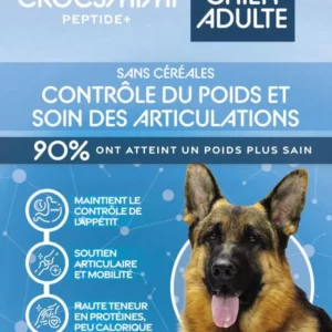 Croquettes Crocsmimi Peptide+ pour chien adulte – contrôle du poids et soutien articulaire
