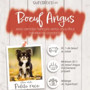 Croquettes Crocsmimi pour chien adulte petite race – recette bœuf Angus