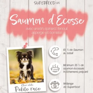 Croquettes Crocsmimi pour chien adulte petite race – recette saumon d’Écosse