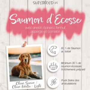 Croquettes Crocsmimi pour chien senior – recette saumon d’Écosse