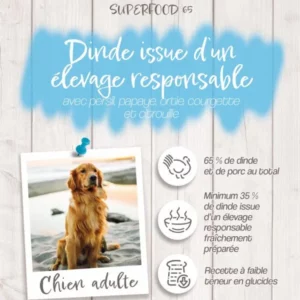 Croquettes Crocsmimi pour chien adulte – recette dinde élevage responsable